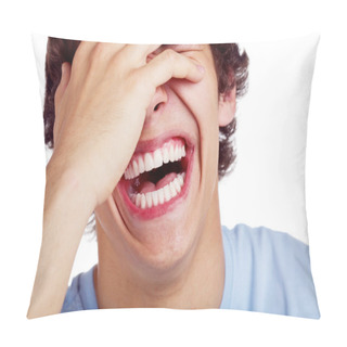 Personality  Laughing Guy Closeup Pillow Covers