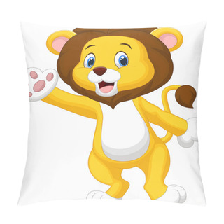 Personality  Lion Waving Hand Pillow Covers