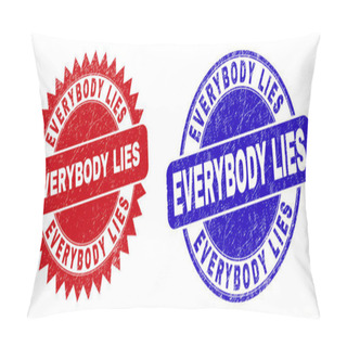 Personality  EVERYBODY LIES Rounded And Rosette Watermarks With Rubber Style Pillow Covers