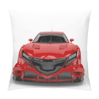 Personality  Cornell Red Concept Super Sports Car - Front View Closeup Pillow Covers