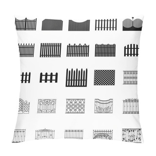 Personality  Fence Silhouettes Set Pillow Covers
