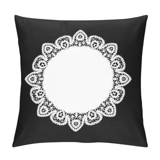 Personality  Lace Round Ornament Background Pillow Covers
