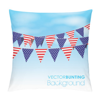 Personality Usa Bunting Pillow Covers