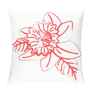 Personality  Retro Wild Flower Vector Drawing Pillow Covers