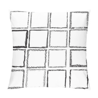 Personality  Square In Grungy Style For Your Design . Pillow Covers