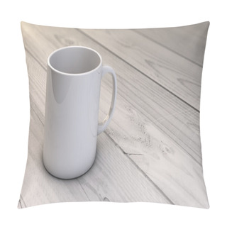 Personality  Coffee Mug On A Wooden Table Pillow Covers