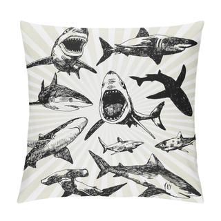 Personality  Set Of Sharks Pillow Covers