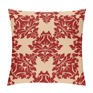 Personality  Damask Style Floral Pattern In Red Pillow Covers