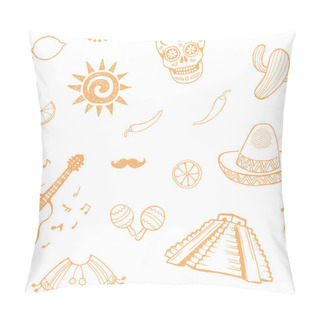 Personality  Mexican Sketch Set. Pillow Covers