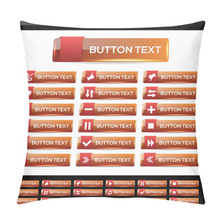 Personality  Set Of Vector Icon Buttons Pillow Covers