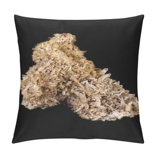 Personality  Macro Mineral Quartz Stone With Limonite And Lepidolite Black Ba Pillow Covers