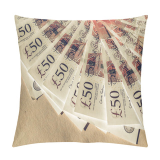 Personality  Vintage Fifty Pound Notes Pillow Covers