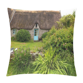 Personality  Traditional Old Cottage In Brittany Pillow Covers