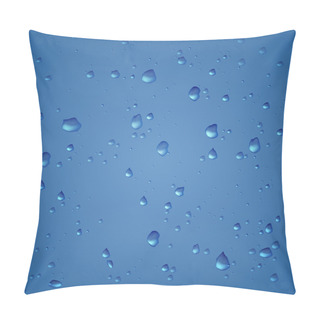 Personality  Blue Abstract Background With Drops. Pillow Covers