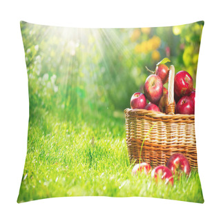 Personality  Organic Apples In The Basket. Orchard. Garden Pillow Covers
