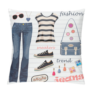 Personality  Jeans Fashion Set Pillow Covers