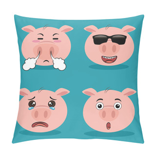 Personality  Cute Pig Animal Cartoon  Pillow Covers