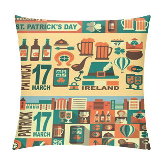 Personality  Patrick Day Icons Pillow Covers