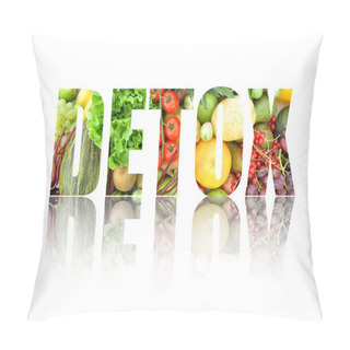 Personality  Detox Text Isolated On White Pillow Covers