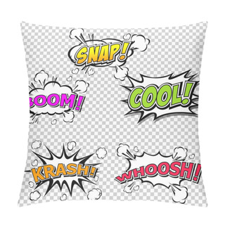 Personality  Collection Multicolored Comic Sound Effects Pillow Covers