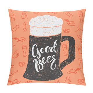Personality  Good Beer In A Beer Glass Form Pillow Covers