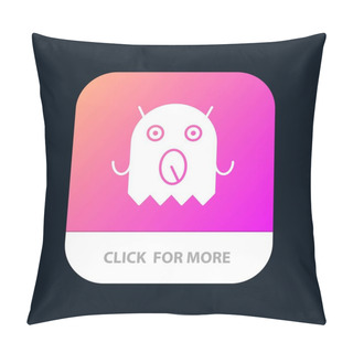 Personality  Monster, Alien, Space Mobile App Icon Design Pillow Covers
