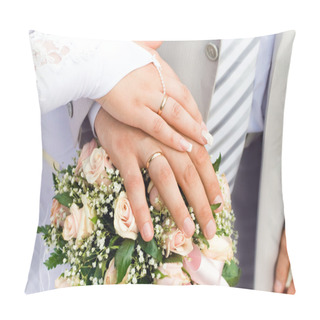Personality  The Hands Of Just Married Couple Pillow Covers