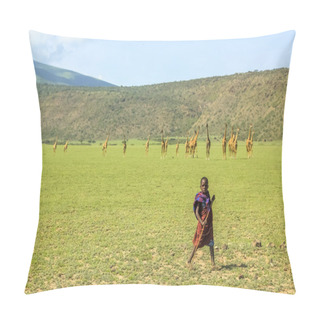Personality  Young Masai Tribe Pillow Covers