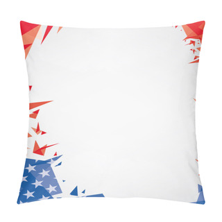 Personality  Grunge USA Flag. A Poster With A Large Scratched Frame And A Grunge Us Flag For Your Publicity. Pillow Covers