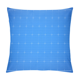 Personality  Blue Square Grid Blueprint Pillow Covers