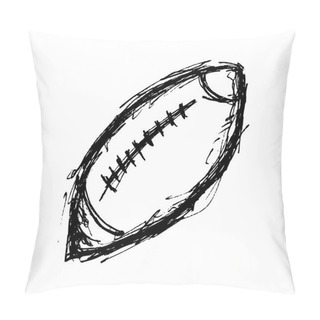 Personality  Rugby Ball In Doodle Style Pillow Covers