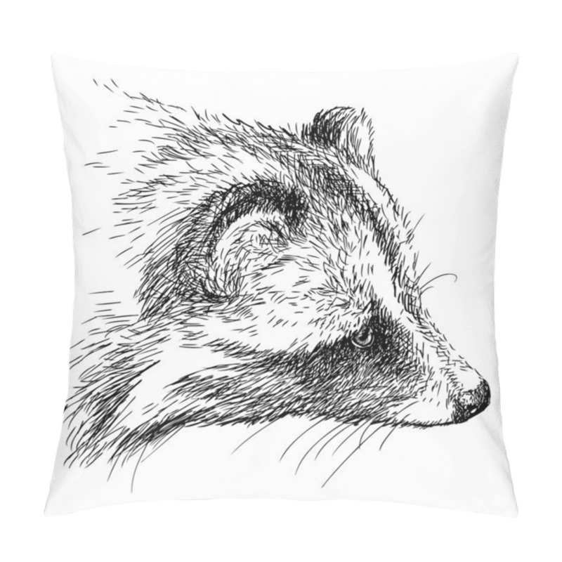 Personality  Head of a raccoon pillow covers