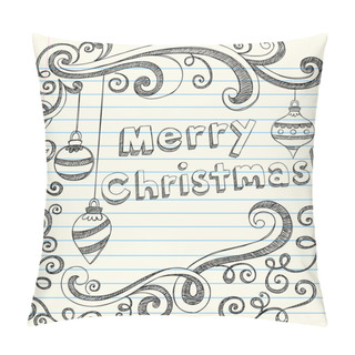 Personality  Merry Christmas Ornaments Sketchy Notebook Doodles Pillow Covers