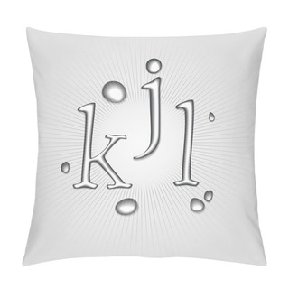 Personality  Vector Water Letters K, J, L. Pillow Covers