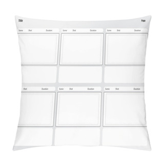 Personality  Professional Of Film Storyboard Template Pillow Covers