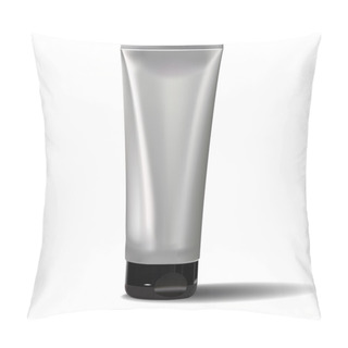 Personality  Tube Of Cream Or Gel Grayscale Silver Black White Clean. Pillow Covers