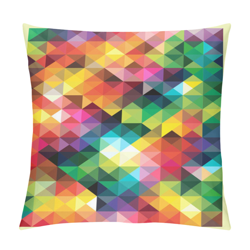 Personality  Colorful Triangles Modern Abstract Mosaic Design Pattern pillow covers