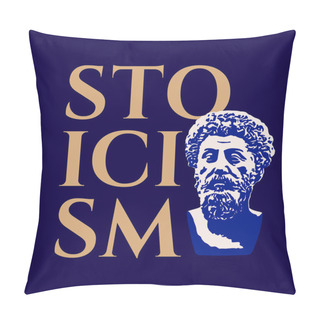 Personality  Stoicism Vector Illustration Concept Banner Poster Pillow Covers