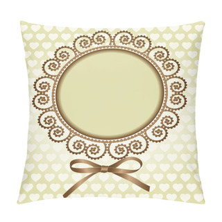 Personality  Round Frame With A Bow Pillow Covers