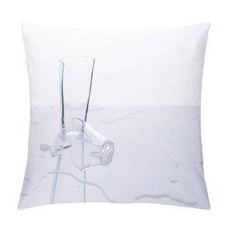 Personality  Broken Glass On White Table Pillow Covers