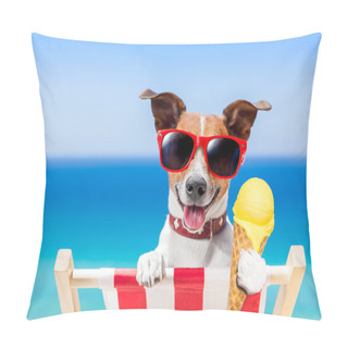 Personality  Dog Summer Beach Pillow Covers