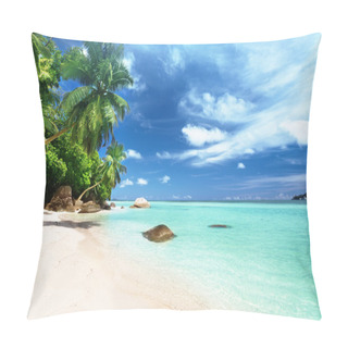 Personality  Beach On Mahe Island, Seychelles  Pillow Covers