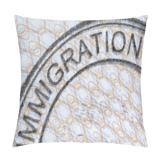 Personality  Passport Immigration Stamp Pillow Covers