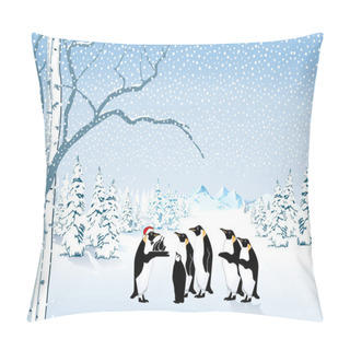 Personality  Penguin Christmas Pillow Covers