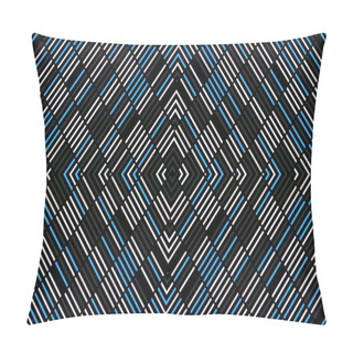 Personality Kaleidoscopic Pattern Of Lines. Animation. Beautiful Background Of Changing Linear Pattern. Pattern Of Colored Stripes And Lines Changes And Moves Centrally Pillow Covers