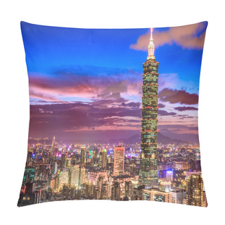 Personality  City Of Taipei At Sunset Pillow Covers