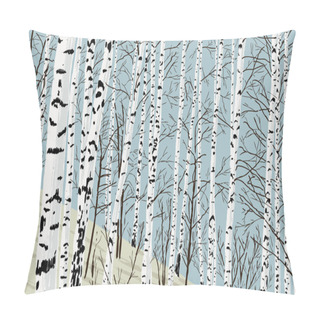 Personality  Birches In The Spring Grove Pillow Covers