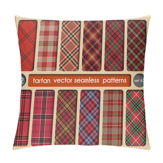 Personality  Set Tartan Seamless Pattern Background Pillow Covers