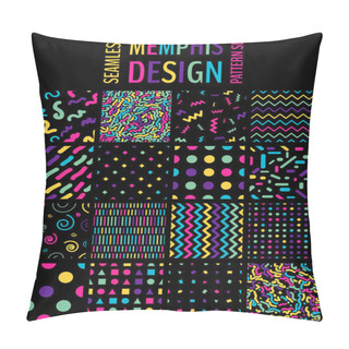Personality  Seamless Patterns In Memphis Design Pillow Covers
