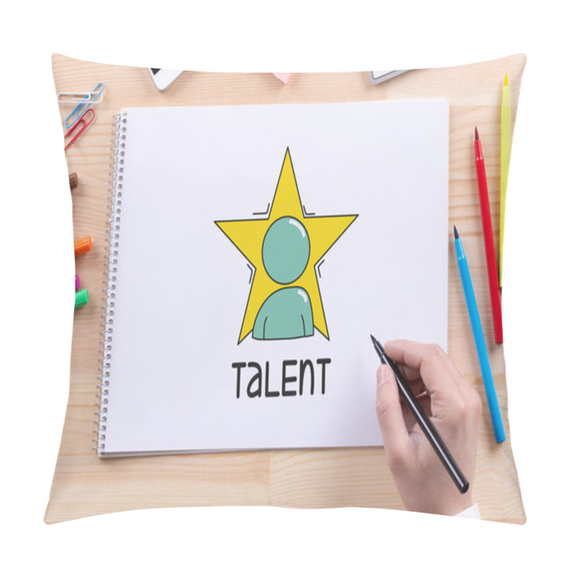 Personality  Talent text on paper pillow covers